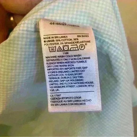 Banana Republic Men’s Slim Flex Fit Gingham Button down Size M - Picture 5 of 7